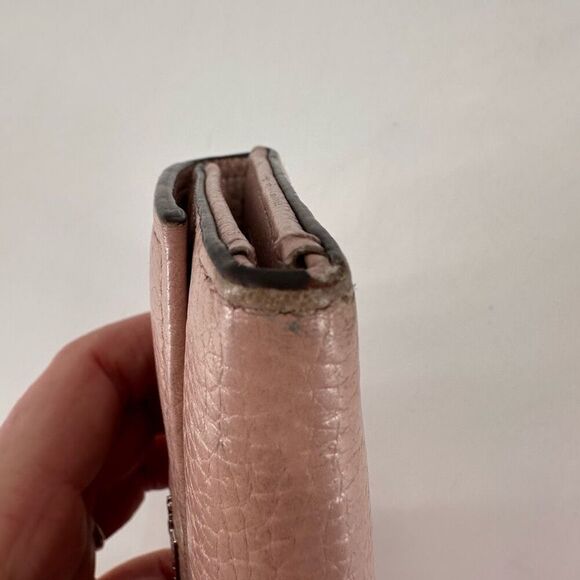 Kate Spade Blush Pink Neutral Leather Tri-Fold Wallet - Picture 11 of 13